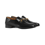 Gucci // Leather Horsebit Loafer Shoes // Black (US 8)