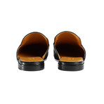 Gucci // Leather Horsebit Slipper Loafer Shoes // Black (US 7)