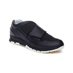 Lanvin // Leather Crossover Strap Sneakers // Black (US 6)