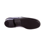 Prada // Brushed Leather Moccasin Loafer Shoes // Black (US 9.5)