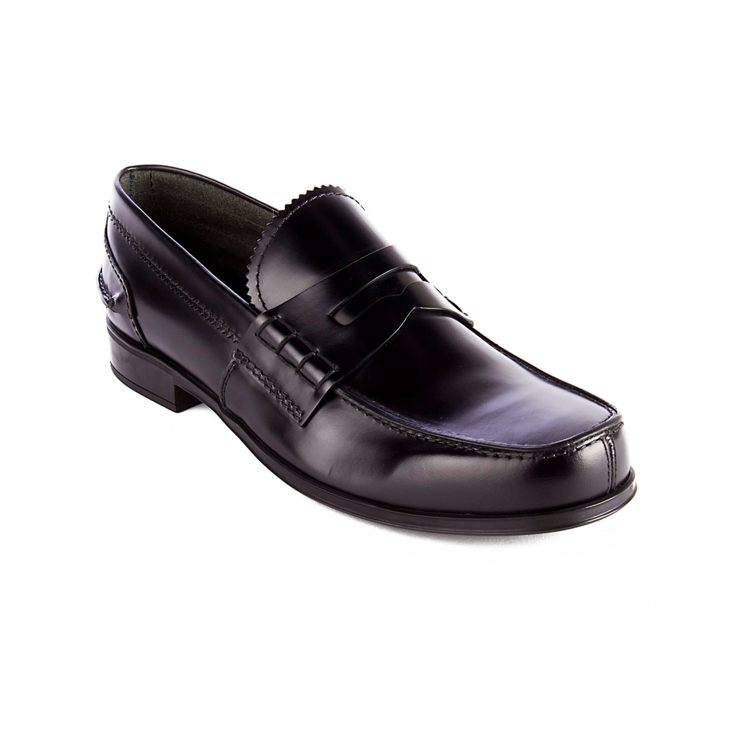 Prada // Brushed Leather Moccasin Loafer Shoes // Black (US: 8) - Men's ...