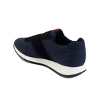 Prada // Suede Nylon Low-Top Sneakers // Blue (US 6)