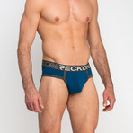 Briefs // Blue + Heather Charcoal Gray (M)