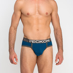 Briefs // Blue + Heather Charcoal Gray (L)