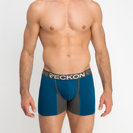Boxer Briefs // Blue + Heather Charcoal Gray (S)
