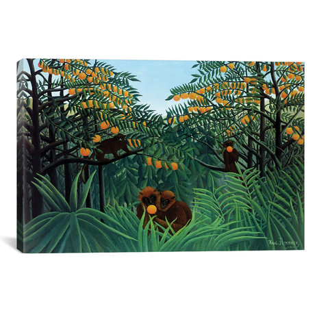 Monkeys In The Jungle, 1910 // Henri Rousseau (26"W x 18"H x 0.75"D)