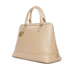 Top Handle Satchel Handbag // Beige