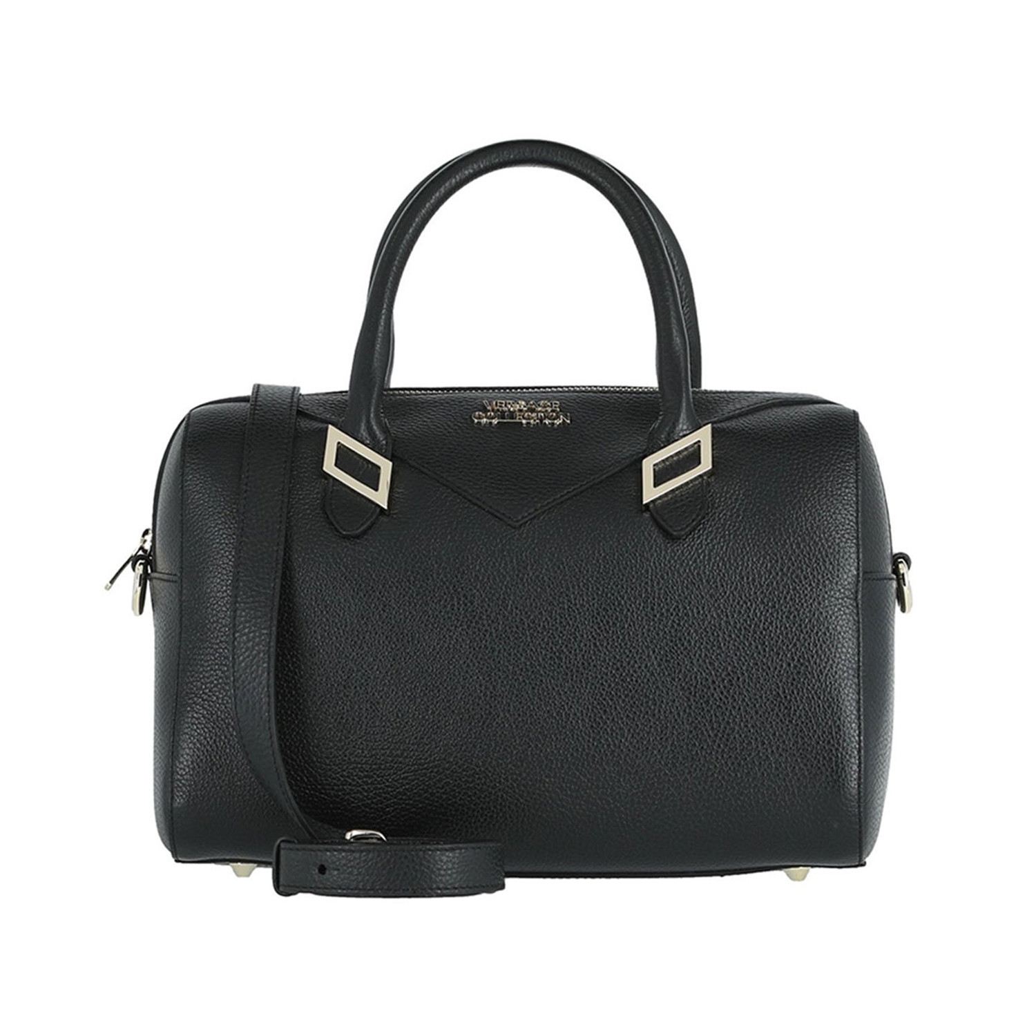 Versace // Boxed Shoulder Handbag // Black - Women's Designer ...