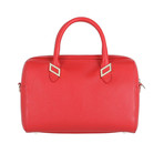 Boxed Shoulder Handbag // Red