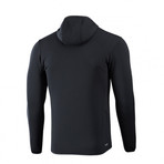 Poly Blend Hooded Zip Jacket // Black (XL)