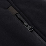 Poly Blend Hooded Zip Jacket // Black (S)