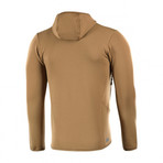Poly Blend Hooded Zip Jacket // Brown (XL)