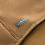Poly Blend Hooded Zip Jacket // Brown (M)