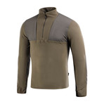 Quarter Zip Two-Tone Pullover // Olive + Gray (XL)