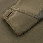Quarter Zip Two-Tone Pullover // Olive + Gray (S)