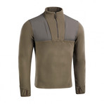 Quarter Zip Two-Tone Pullover // Olive + Gray (M)