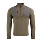 Quarter Zip Two-Tone Pullover // Olive + Gray (XL)