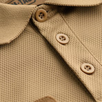 Poly Blend Patch Polo // Light Brown (XS)