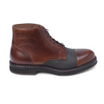 Antonio Lace Up Ankle Boot // Brown + Gray (Euro: 42)