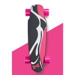 Miles Single // Carbon Fiber Electric Skateboard // Curve Grip (Black Wheels)