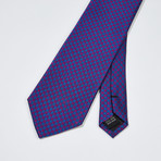 Woven Pattern Silk Tie // Blue + Purple