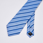 Striped Silk Tie // Blue + Light Blue