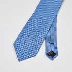 Woven Pattern Silk Tie // Blue + Light Blue