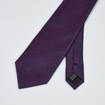 Small Diamond Pattern Silk Tie // Gray + Purple