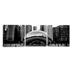 Chicago Panoramic Skyline Cityscape (Bean) by Unknown Artist (36"W x 12"H x 0.75"D)