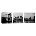Brooklyn Bridge across the East River at dusk // Manhattan (36"W x 12"H x 0.75"D)