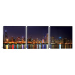 Chicago Cubs Pride Lighting Across Downtown Skyline I // Chicago (36"W x 12"H x 0.75"D)