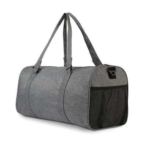Zandago Duffel Bag + Mesh Side Pocket // Charcoal
