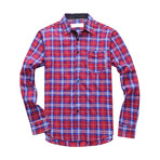 Interrupted Long Sleeve Plaid Shirt // Red (S)
