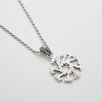 925 Solid Sterling Silver Raging Blade Necklace
