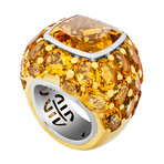 Mimi Milano 18k Yellow Gold Citrine Ring // Ring Size: 6.75