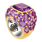 Mimi Milano 18k Two-Tone Gold Amethyst Ring // Ring Size: 7.5
