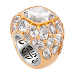 Mimi Milano 18k Two-Tone Gold Rock Crystal Ring // Ring Size: 7.5