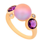 Mimi Milano 18k Rose Gold Multi-Stone Ring I // Ring Size: 7