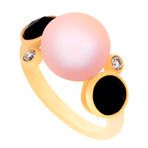 Mimi Milano 18k Rose Gold Multi-Stone Ring I // Ring Size: 7.5