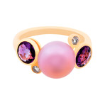 Mimi Milano 18k Rose Gold Multi-Stone Ring I // Ring Size: 7