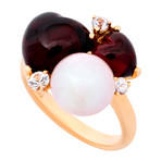 Mimi Milano 18k Rose Gold Multi-Stone Ring II // Ring Size: 7.5