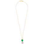 Mimi Milano 18k Two-Tone Gold Multi-Stone Pendant Necklace III