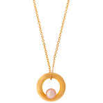Mimi Milano 18k Rose Gold Violet Cultured Pearl Pendant Necklace I