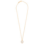 Mimi Milano 18k Two-Tone Gold Diamond + Rock Crystal Pendant Necklace