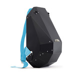 Polymer Series Backpack + Wall Mount + Back Padding // Matte Black (Glacier Blue Straps)