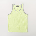 Ultra Soft Sueded Ringer Tank Top // Neon Yellow (2XL)