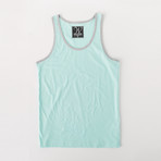 Ultra Soft Sueded Ringer Tank Top // Mint (L)