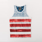 Ultra Soft Sueded Tank Top // American Flag (XL)