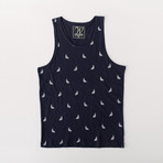 Ultra Soft Sueded Tank Top // Navy Boat (XL)