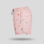 Sea-Bed All Over Swim Short // Pink (L)
